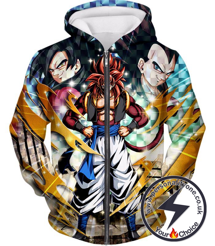 Dragon Ball Super Awesome Fusion Xeno Gogeta Cool Promo Anime Graphic Zip Up Hoodie